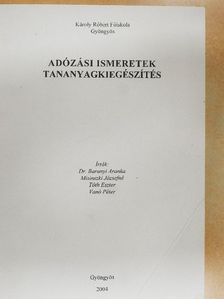 Dr. Baranyi Aranka - Adózási ismeretek tananyagkiegészítés [antikvár]