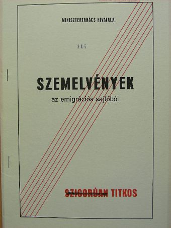 Szemelvények az emigrációs sajtóból 1989. március 3. [antikvár]