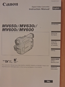 Canon MV650i/MV630i/MV600i/MV600 Digital Video Camcorder [antikvár]