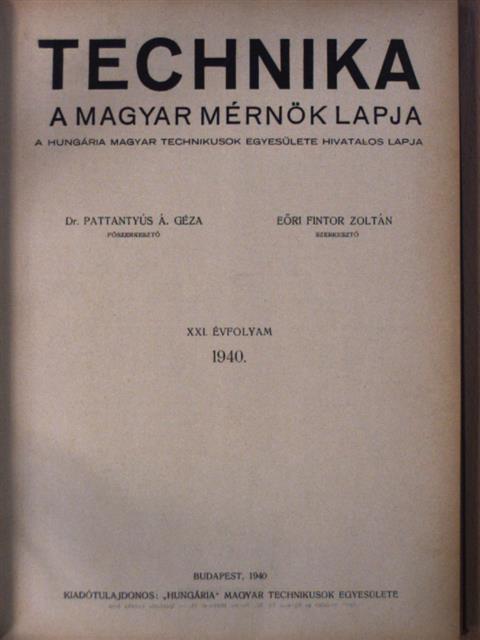 Bory Jenő - Technika 1940. (nem teljes évfolyam) [antikvár]