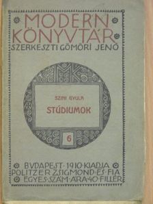 Szini Gyula - Stúdiumok [antikvár]