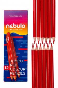 Színes ceruza, piros, jumbo háromszög, Nebulo