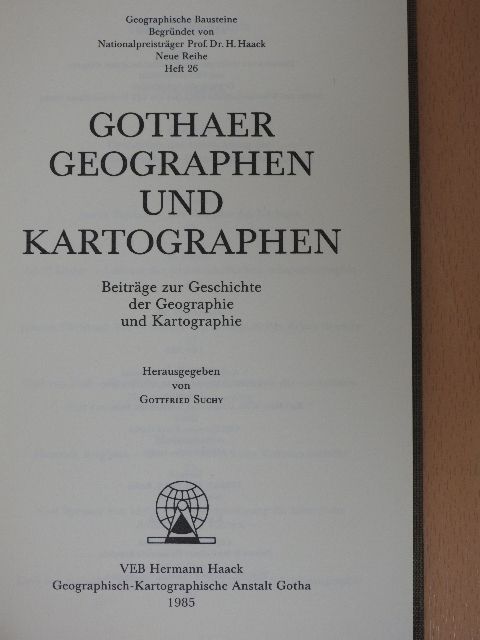 F. Köhler - Gothaer Geographen und Kartographen [antikvár]