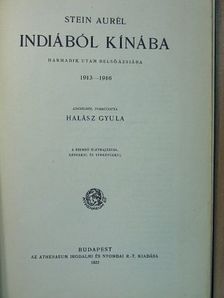 Stein Aurél - Indiából Kínába [antikvár]