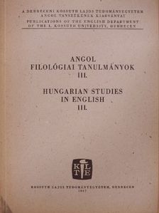 Charlotte Kretzoi - Angol filológiai tanulmányok III. [antikvár]