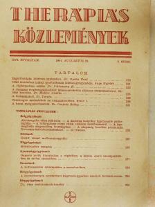 Aage Nyfeldt - Therápiás közlemények 1944. augusztus 20. [antikvár]