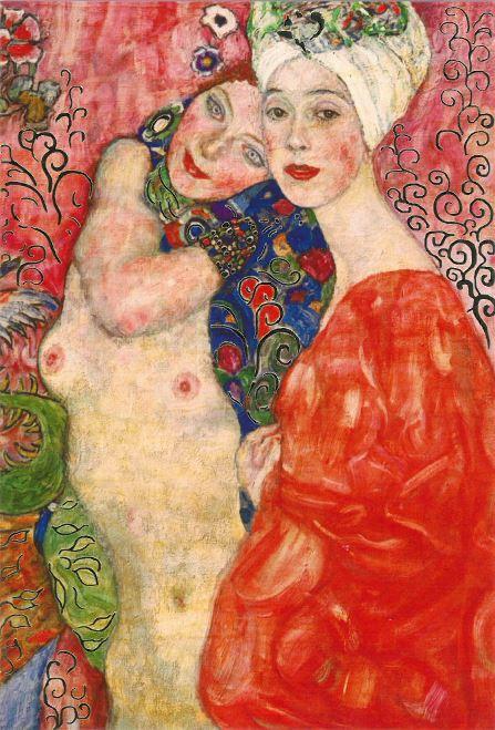 Pannónia Nyomda Zrt. - Gustav Klimt képeslap - Die Freundinnen II./Barátnők 1916/17