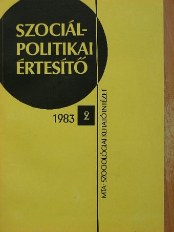 Dr. Bobvos Pálné - Szociálpolitikai értesítő 1983/2. [antikvár]