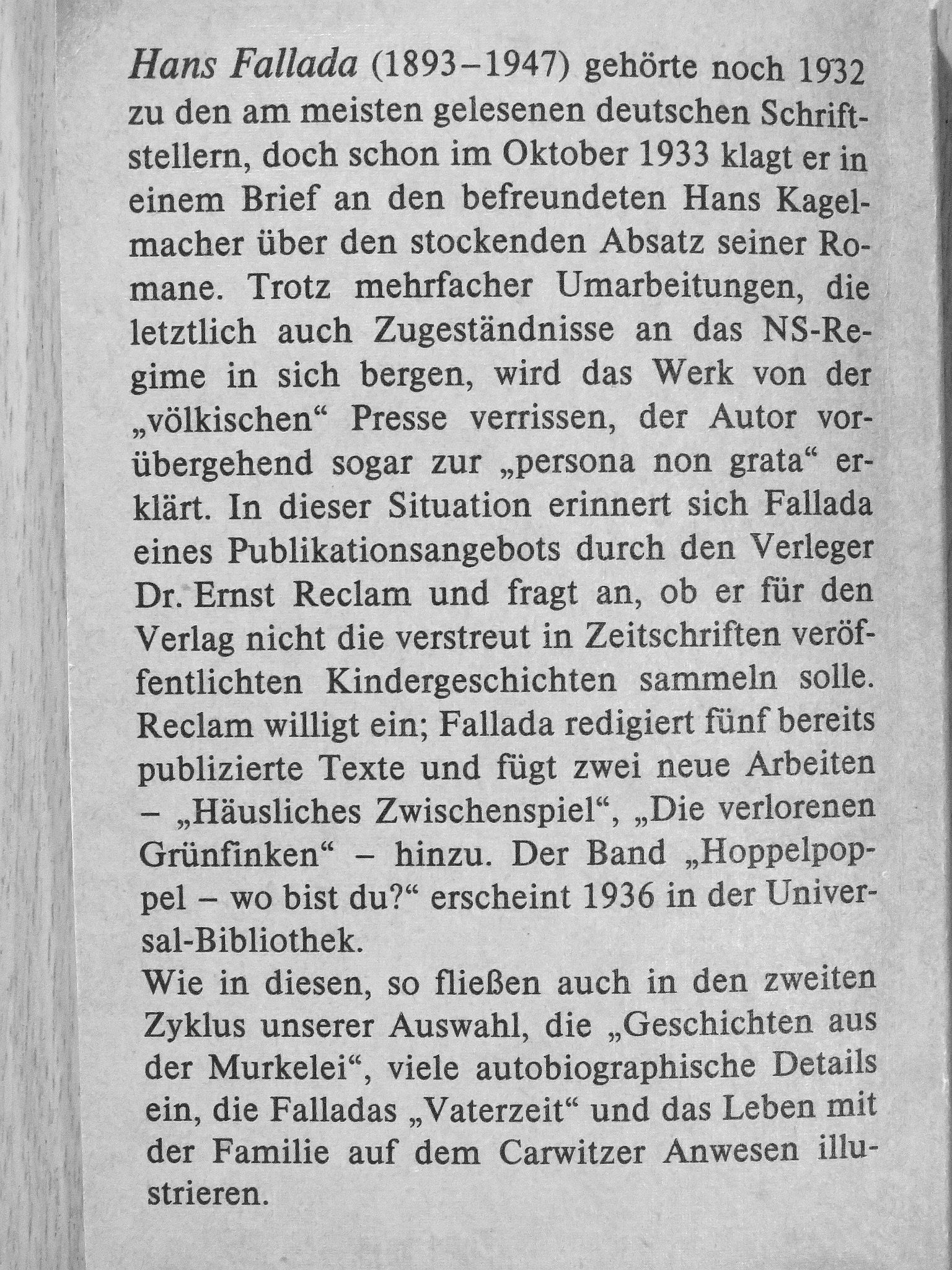 Hans Fallada - Hoppelpoppel, wo bist du? [antikvár]