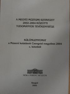 A Megyei Múzeumi Szervezet 2002-2004 közötti tudományos tevékenysége [antikvár]