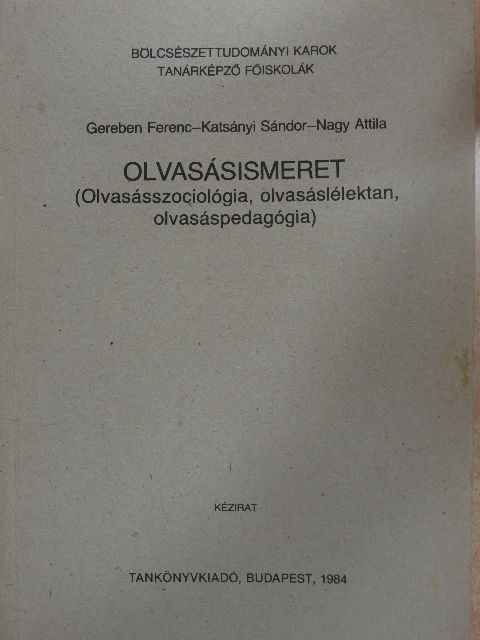 Gereben Ferenc - Olvasásismeret [antikvár]
