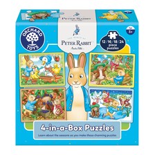 17386 - Nyúl Péter, 4 kirakó egy dobozban / 4-in-a-Box Puzzles / Orchard / Peter Rabbit™
