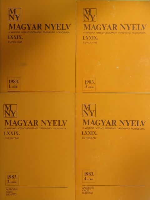 Farkas Mária - Magyar Nyelv 1983/1-4. [antikvár]