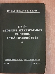 Dr. Illyefalvi I. Lajos - Tíz év Budapest székesfőváros életéből a világháború után [antikvár]