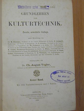 Dr. Eberhard Gieseler - Grundlehren der Kulturtechnik I. [antikvár]