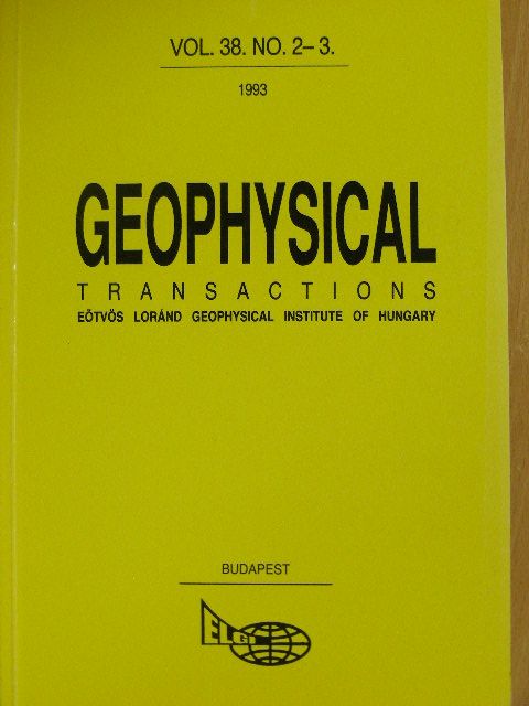 Bodoky Tamás - Geophysical Transactions Vol. 38. No. 2-3. [antikvár]