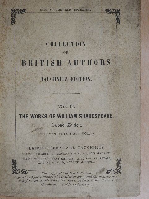 William Shakespeare - The Works of William Shakespeare 5. [antikvár]