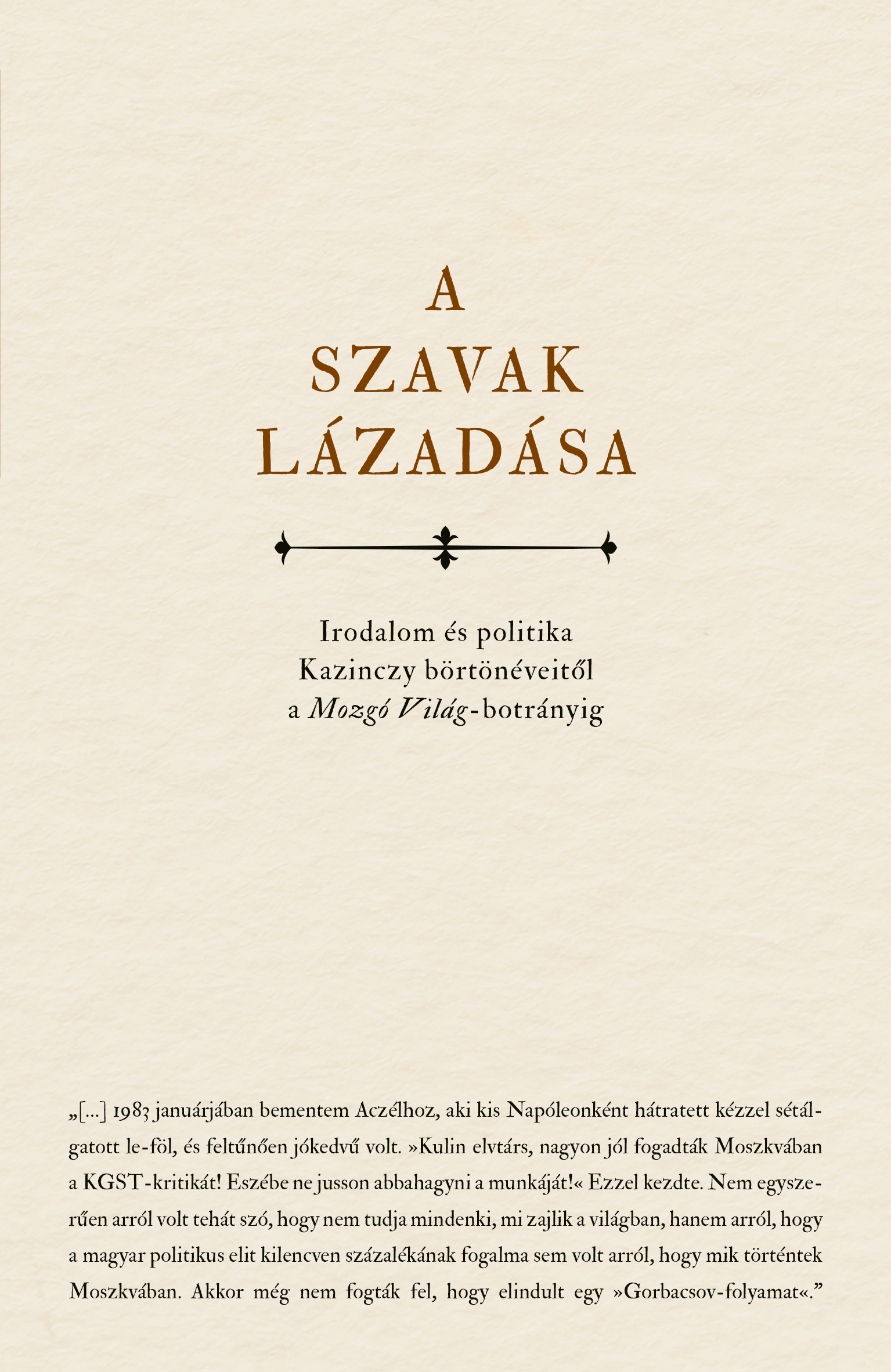 Horkay Hörcher Ferenc - A szavak lázadása