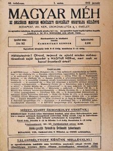 Bujna Vilmos - Magyar Méh 1943. január [antikvár]