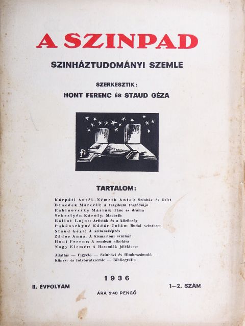 Alszeghy Zsolt - A szinpad 1936/1-2. [antikvár]