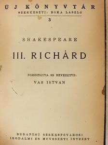 Shakespeare - III. Richárd [antikvár]