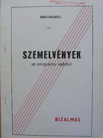Szemelvények az emigrációs sajtóból 1989. május 12. [antikvár]