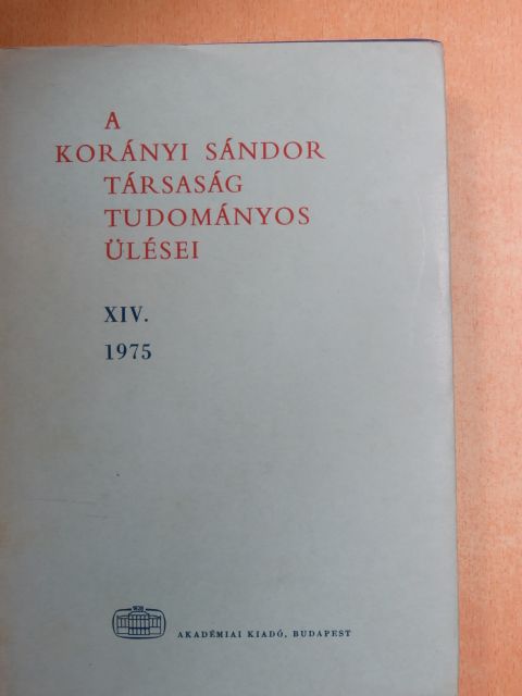 Arányi Sándor - A Korányi Sándor Társaság tudományos ülései XIV. [antikvár]