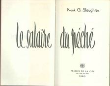 Le salaire du péché [antikvár]