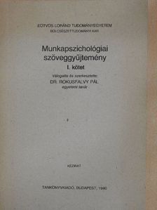 A. Chapanis - Munkapszichológiai szöveggyűjtemény I. (töredék) [antikvár]