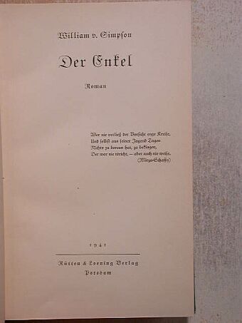 William V. Simpson - Der Enkel [antikvár]