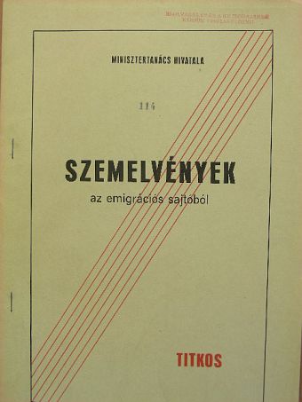 Szemelvények az emigrációs sajtóból 1989. június 2. [antikvár]