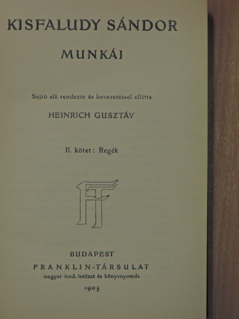 Kisfaludy Sándor - Kisfaludy Sándor munkái II. [antikvár]