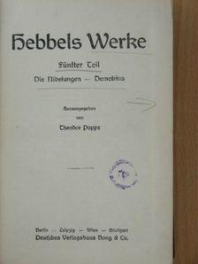 Hebbel - Hebbels Werke 5. [antikvár]
