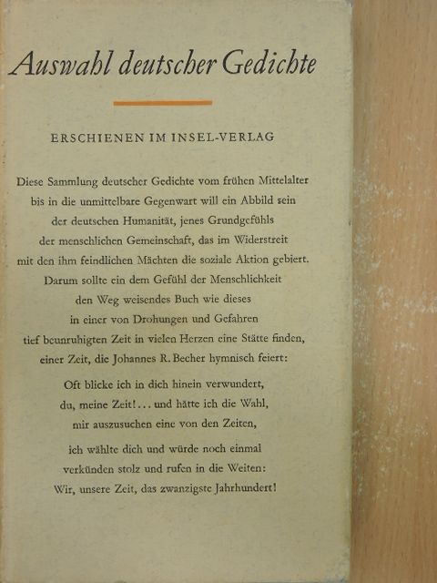 Bertolt Brecht - Auswahl deutscher Gedichte [antikvár]