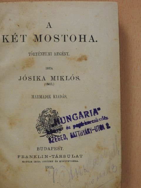 Jósika Miklós - A két mostoha [antikvár]