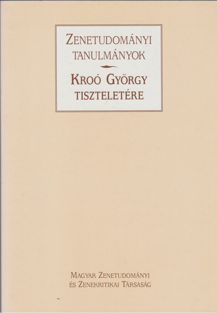 Papp Mária - Zenetudományi tanulmányok [antikvár]