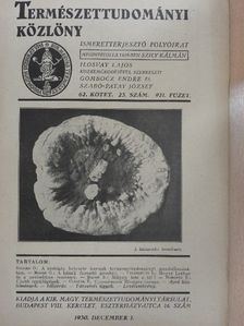 Bábonyi E. - Természettudományi Közlöny 1930. december 1. [antikvár]