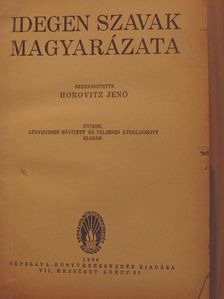 Idegen szavak magyarázata [antikvár]