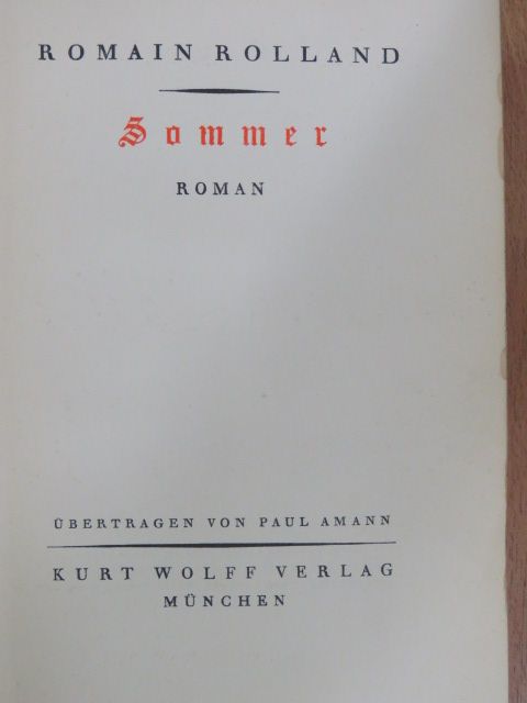 Romain Rolland - Sommer [antikvár]