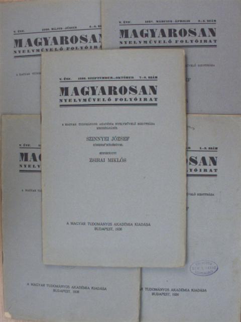 b. - Magyarosan 1936. január-december [antikvár]