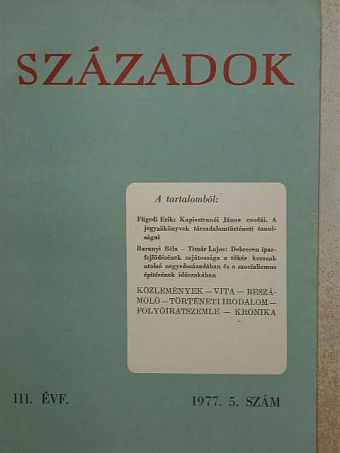 Baranyi Béla - Századok 1977/5. [antikvár]