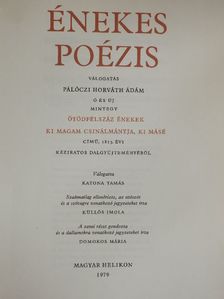 Pálóczi Horváth Ádám - Énekes poézis [antikvár]