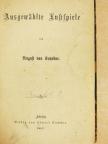 August von Kotzebue - Ausgewählte Lustspiele (gótbetűs) [antikvár]