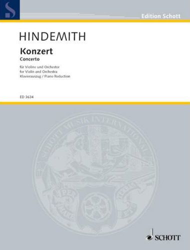 HINDEMITH - KLONZERT FÜR VIOLINE UND ORCHESTER (1939) KLAVIEARAUSZUG (H-G. SCHNELL)