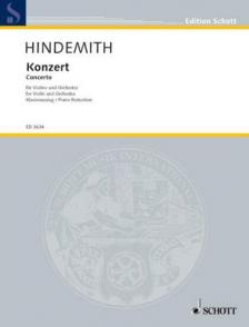 HINDEMITH - KLONZERT FÜR VIOLINE UND ORCHESTER (1939) KLAVIEARAUSZUG (H-G. SCHNELL)