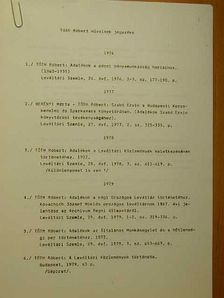 Tóth Róbert - Tóth Róbert műveinek jegyzéke 1976-1996. [antikvár]
