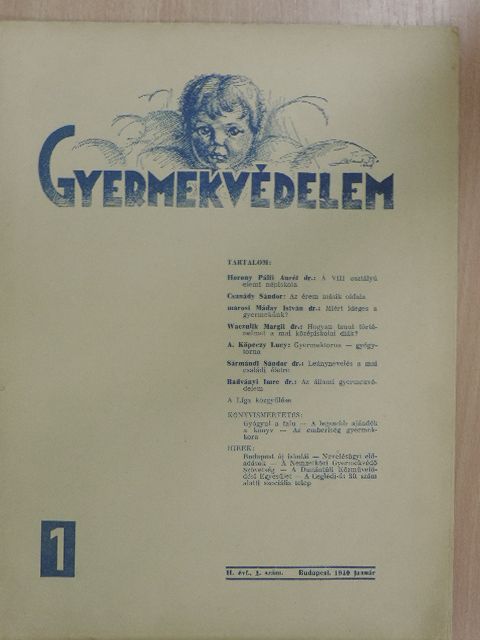 A. Köpeczy Lucy - Gyermekvédelem 1940. január [antikvár]