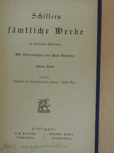 Schiller - Schillers Sämtliche Werke in fünfzehn Bänden 10. (gótbetűs) [antikvár]