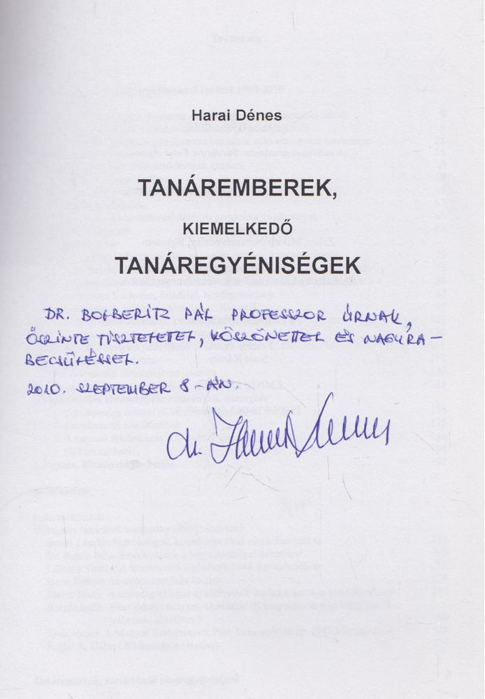 Harai Dénes - Tanáremberek, kiemelkedő tanáregyéniségek (dedikált) [antikvár]