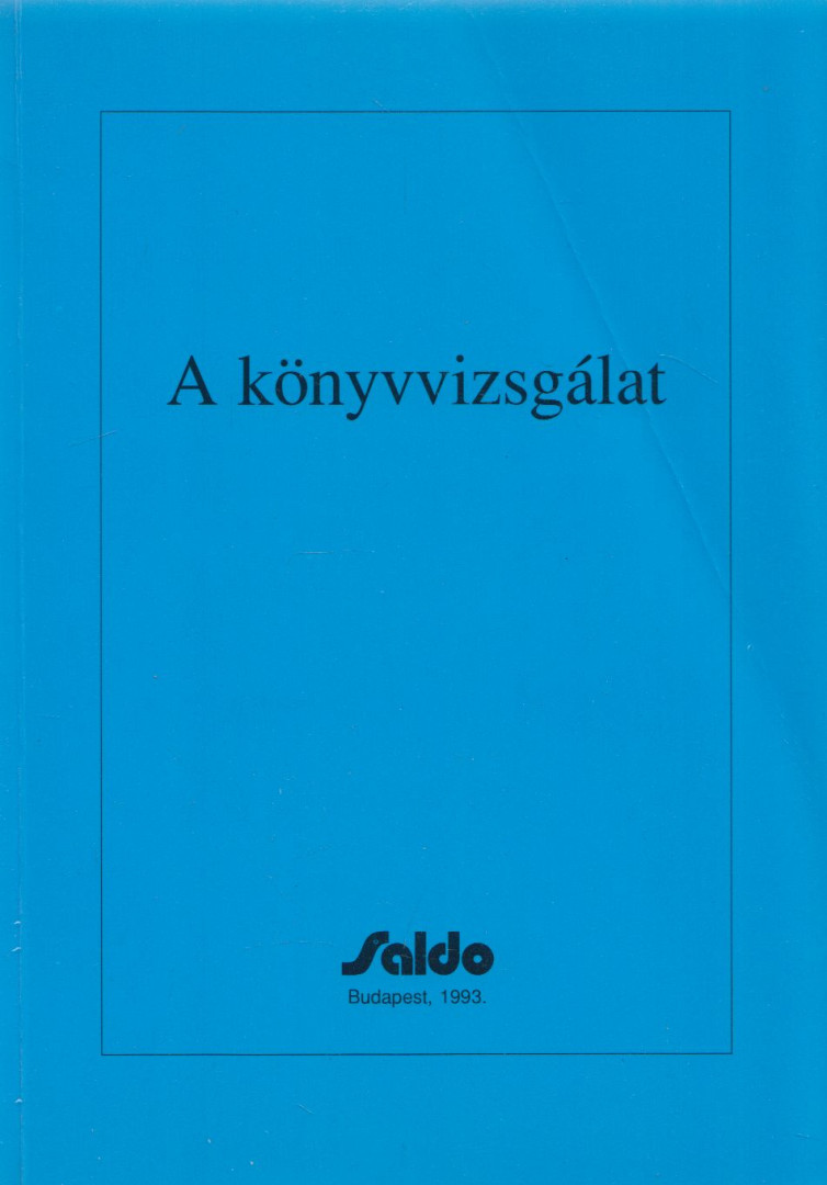 Dr. Bartók Nagy András - A könyvvizsgálat [antikvár]